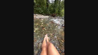 katemoorex — My naked feets in the river 👅