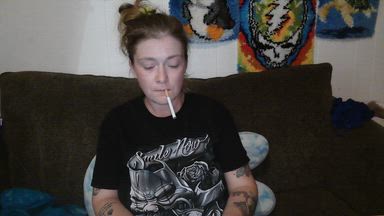 Nose Exhales, dangles (cig smoke)