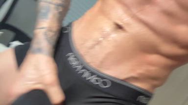 flexing and showing off my bulge in my Calvin