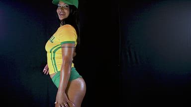 Naked and oiled-up World Cup celebration