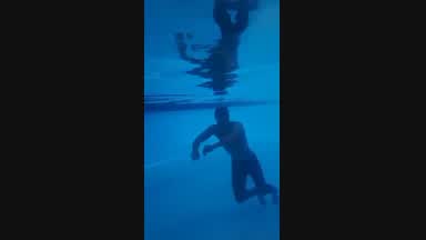 swimming in a pool