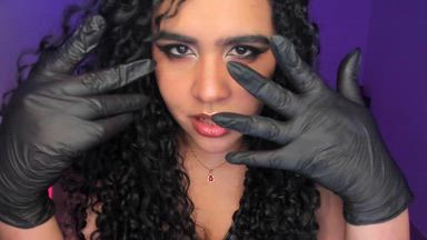 mistress amber smith (independent exclusive femdom model) — Under My Control 🖤 Black Latex Gloves Direct Eyes