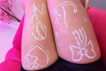 My legs with ink 🎀