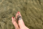 Public Beach Foot Tease