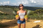 Laura enjoying the countryside