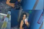 A pretty girl in the mirror