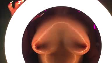 a mind oil show with my boobs