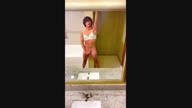 Bathroom Mirror Clitty Rub