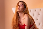 in red