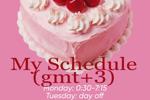 My schedule