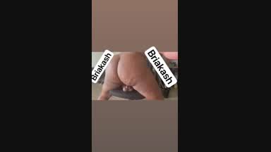 Riding dildo while fart
