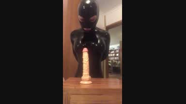 Suck dildo deepthroat