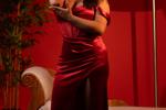 missy and nova — Elegant in red silk 🌷💖