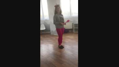 The fairy is dancing