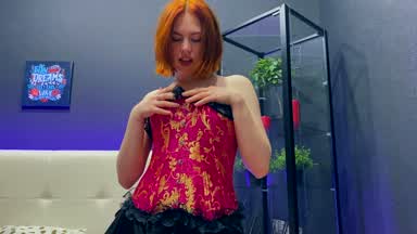 Pink corset and big boobs