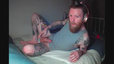 Playing with my cock before bed.