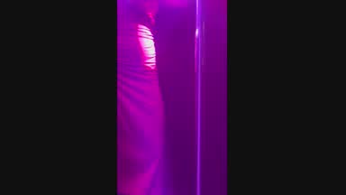 sexy red dress and pole dance