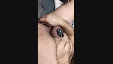 Anal dildo in chastity