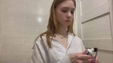 Brushing my teeth