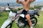 Sexy motorcyclist