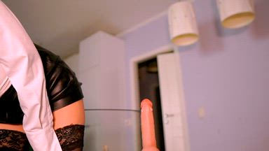 SEXY SECRETATY/ REVERSE COWGIRL DILDO RIDING