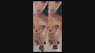 Combination vid shower/stockings creamie play