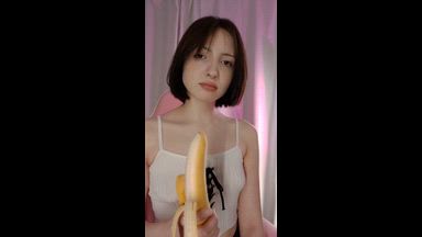 eating a banana