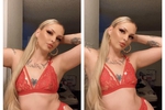 Red lacy lingerie