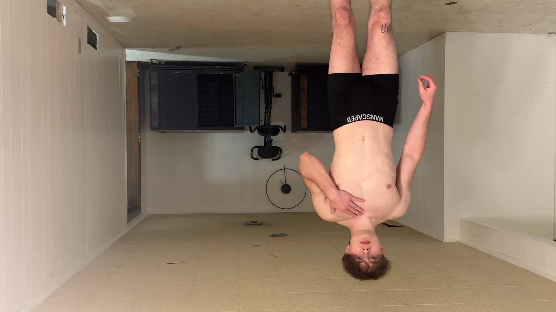 FLEXING HARD , WORSHIPED HIS ASS