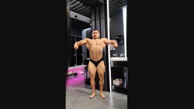 Muscle God posing and flex