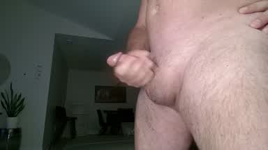 Huge load sticky ropes of cum