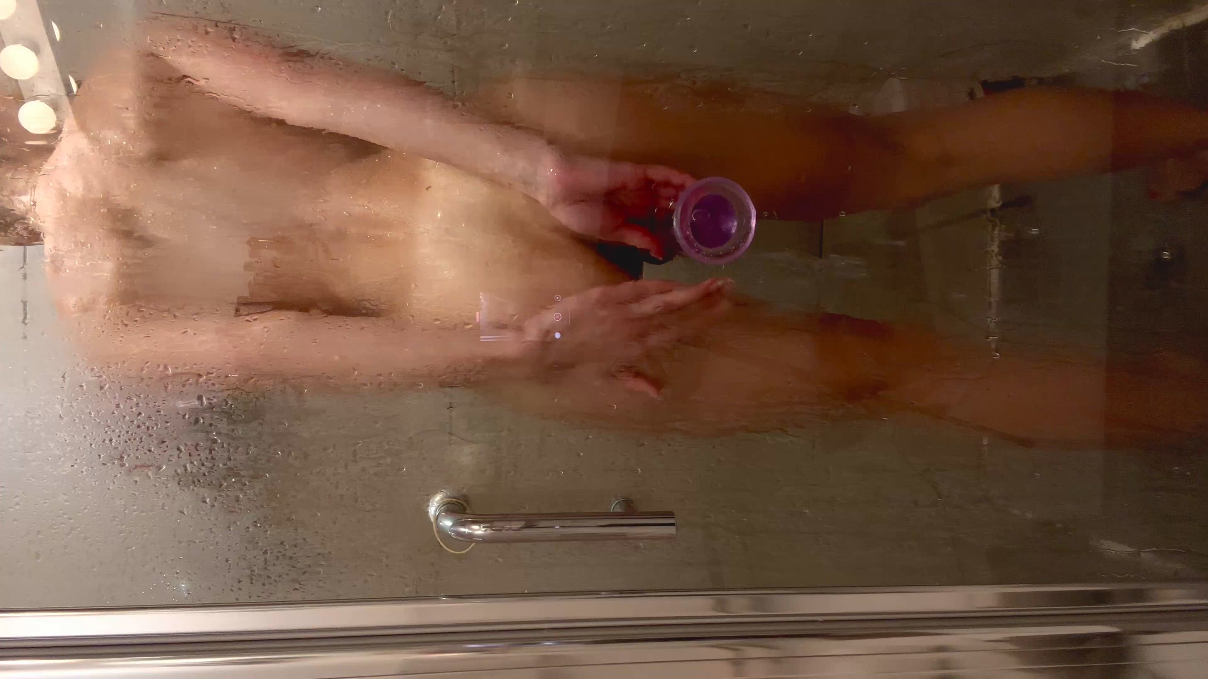 Fucking myself in the shower!