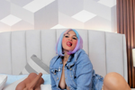 In colorfull hair sexy