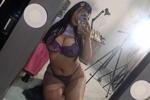 sexy purple lingerie