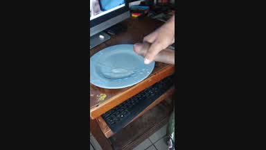 CUM served on a plate (Semen servido en un plato)