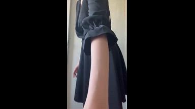 I take off my dress (I'm without panties)