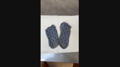 Cum on hot worn Socks from gf