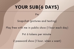 Your sub 6 days