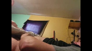 Daddy playing with his cock