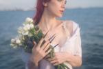 Lady with flowers