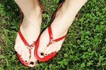 Red Sandals Feet