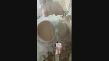 Mia In the foamy shower