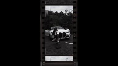 fast girl in a car