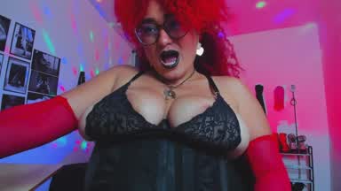chastity cage in middle oif my tits