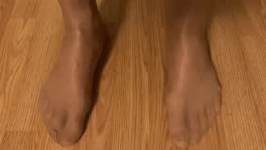 CUM on stocking feet