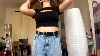 I take off my T-shirt