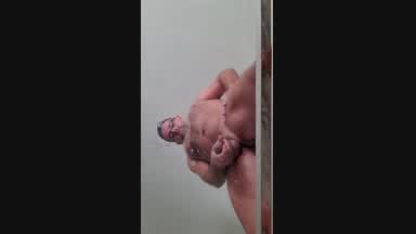 Cumming on a glass table