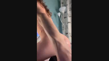 I ride my ass on a huge dildo