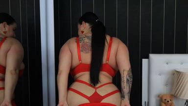 Boobs and red lingerie :)