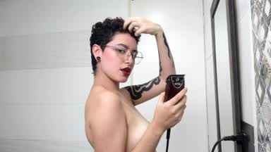 Head shaving with clippers